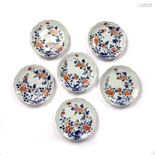 Group of six Imari decorated plates Japanese decorated in en...