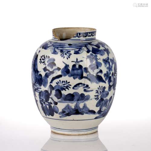 Arita blue and white jar Japanese, Edo period circa 1655-167...