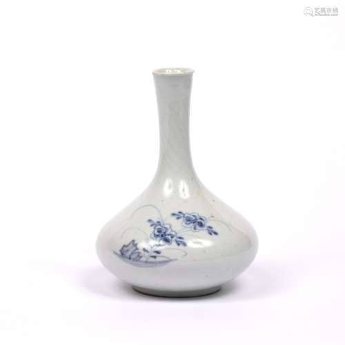 Blue and white porcelain bottle vase Korean, 19th Century pa...