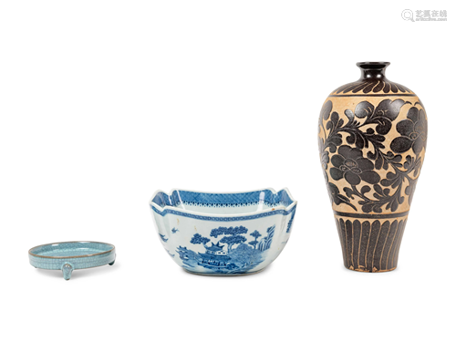 Three Chinese Porcelain Vessels