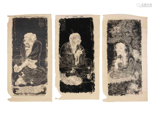 A Collection of Ten Chinese 'Luohan' Rubbings