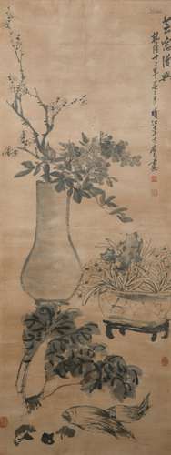 A Li fangying's flower painting