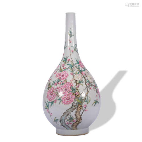 A famille-rose 'floral' vase