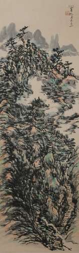 A Huang binhong's landscape painting