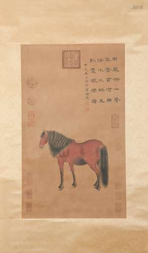 A Lang shining's horse painting