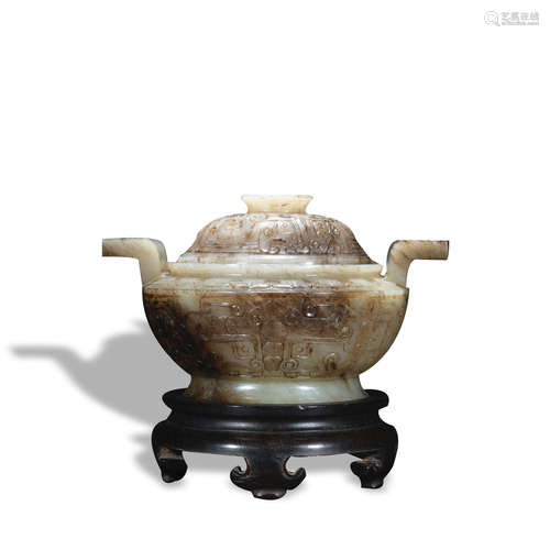 A jade incense burner