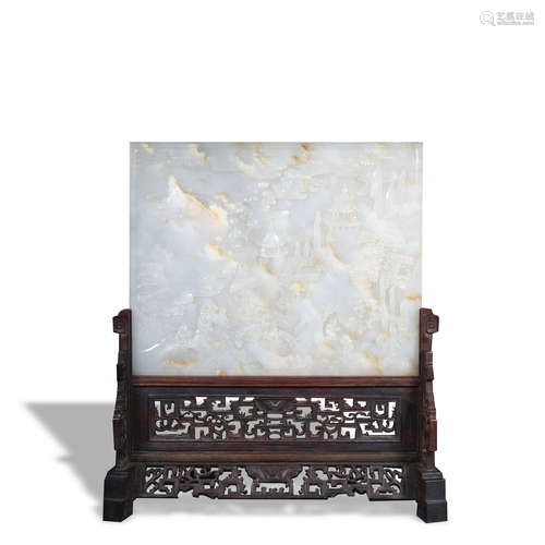 A jade table screen