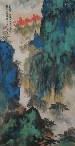 A Liu haisu's landscape painting