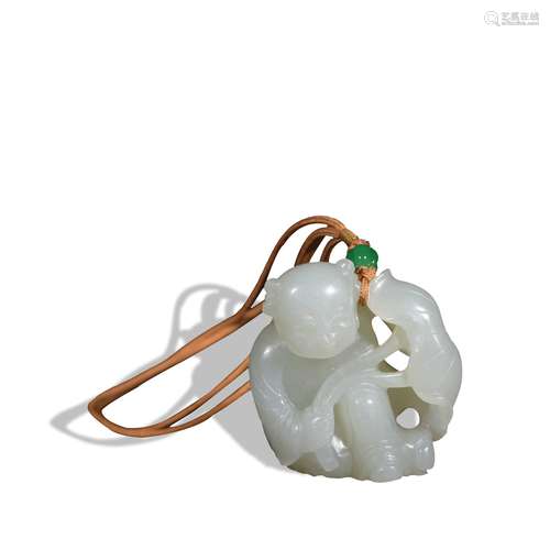 A jade figure pendant