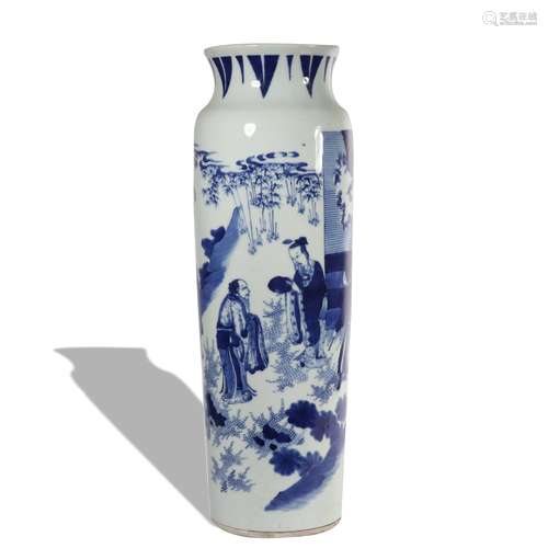 A blue and white 'figure' vase