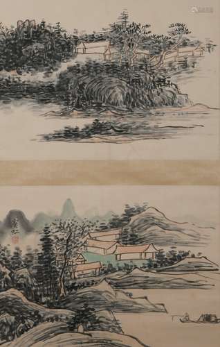 A Huang binhong's landscape painting