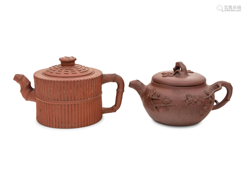 Two Chinese Yixing Pottery Teapots