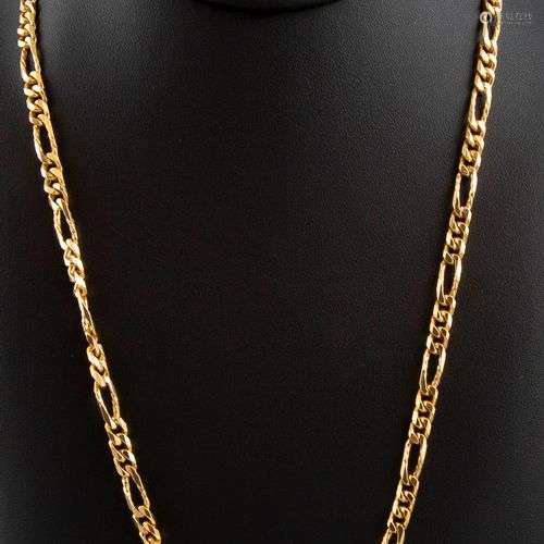 Collier en or jaune 18K 750°. Poids 36,6g.