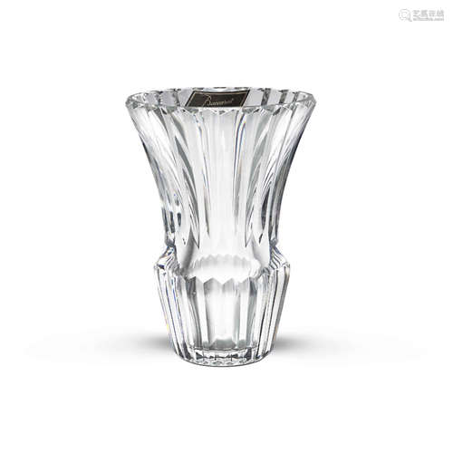 Baccarat, transparent crystal vase France, 20th century 27,5...