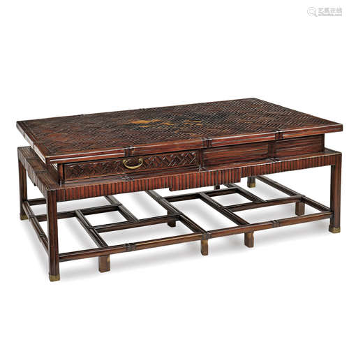 Living room wood table Oriental manufactrure, 19th-20th cent...