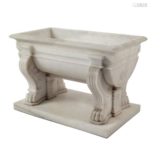 Rectangular white marble basin Italy, 20th century 29x44x26 ...