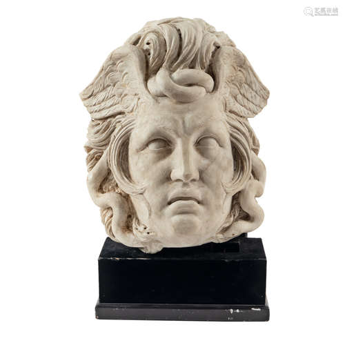 White marble sculpture 20th century 40x36x20 cm.