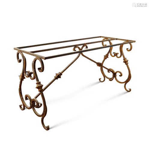 Wrought iron table base Italy, early 20th century 75x148x62 ...