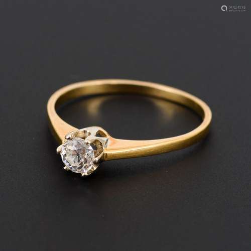 Ring mit Altschliff-Brillant, um 1910