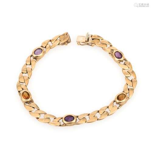 Armband mit Amethysten und Citrinen