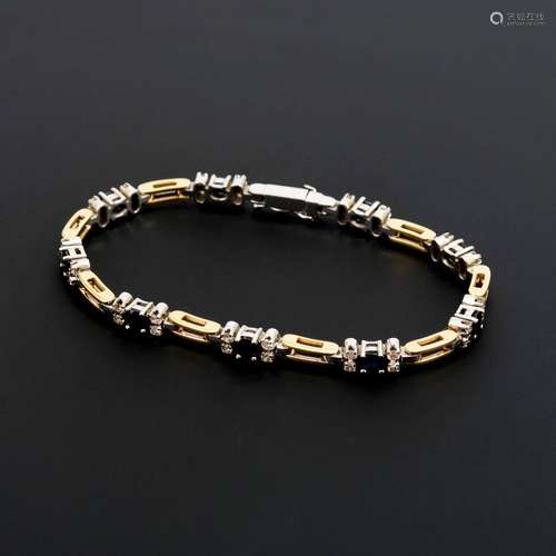 Armband mit Saphiren und Brillanten