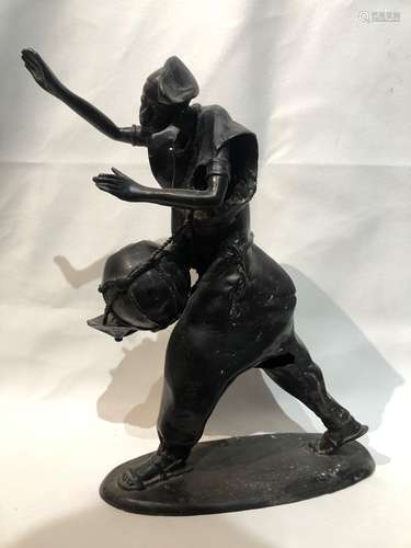 Solid Bronze African Figure