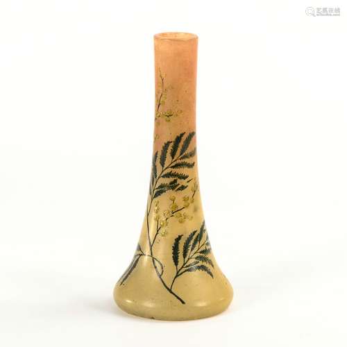 Jugendstil-Vase mit Mimosendekor