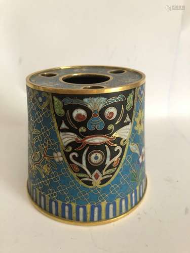 19th Century Chinese Cloisonné Inkwell