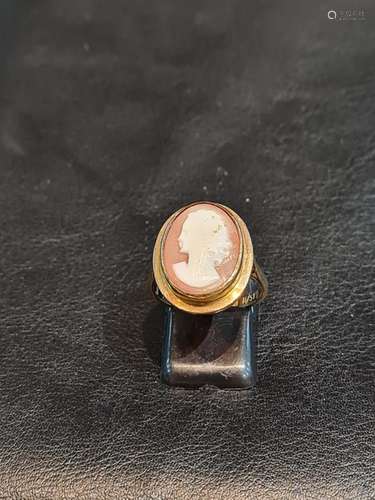 19th Century 9ct Gold Roman Cameo Ring