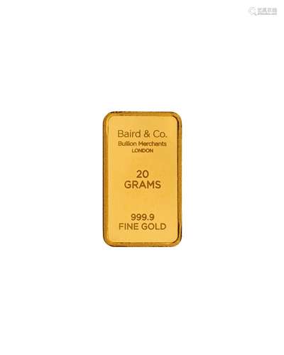 20g Sealed Gold Minted Bar Baird & Co