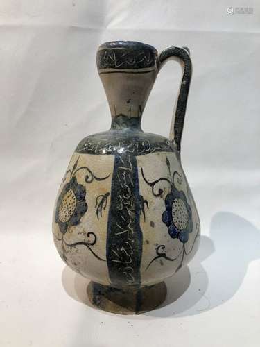 12th Century Timurid Islamic Ceramic Water Jug With Islamic ...