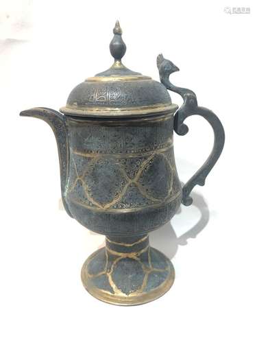 Islamic Gold Gilt Ewer Jug