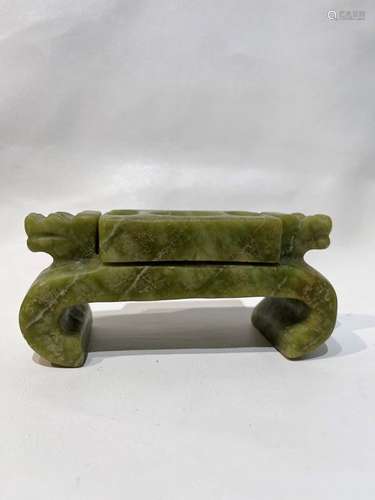 19th Century Jade Pedestal Stand