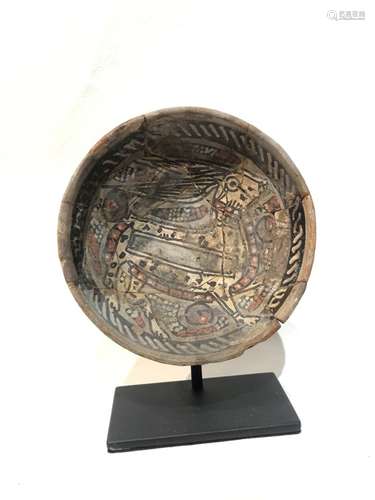 12th Century Afghanistan Ceramic Bowl With Birds