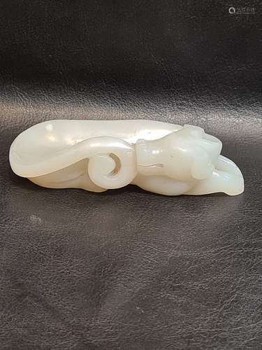 19th Century Chinese Jade Dog Qing Dynasty