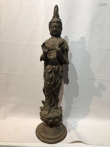 Chinese Tibetan Bronze Gold Gilt Buddha