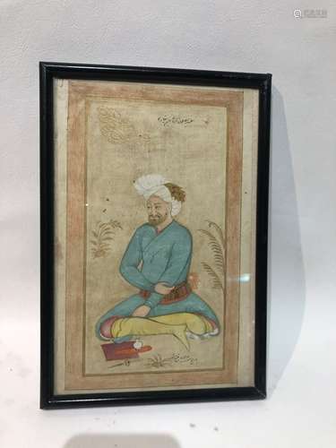 Safavid Style Of A Calligrapher Man Seated