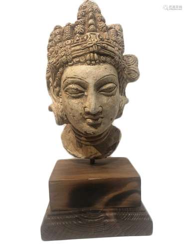 Large 3rd Century Gandhara Stucco Head