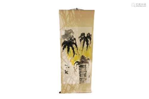 Large Chinese Calligraphy Hanging Scroll Painting Decorated ...