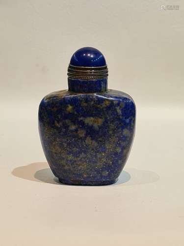 Chinese 19th Century Lapis Lazuli Snuff Bottle