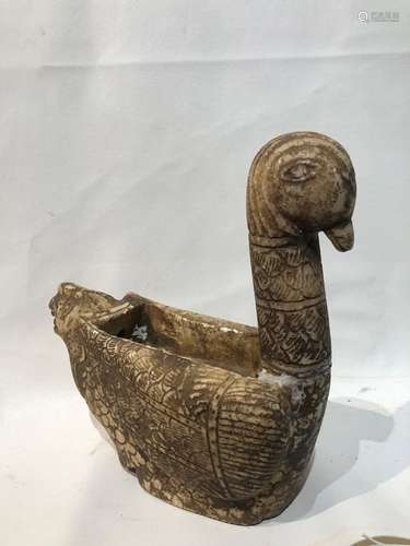 19th Century Islamic Marble Duck