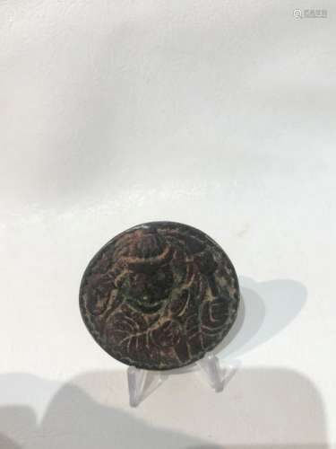 Roman Bronze Button approx 4cm diameter