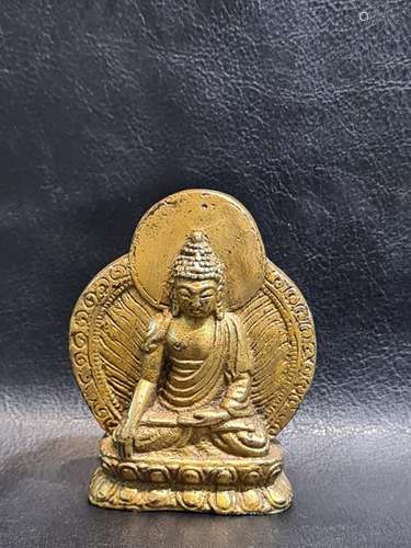 Chinese Tibetan Bronze Gold Gilt Buddha