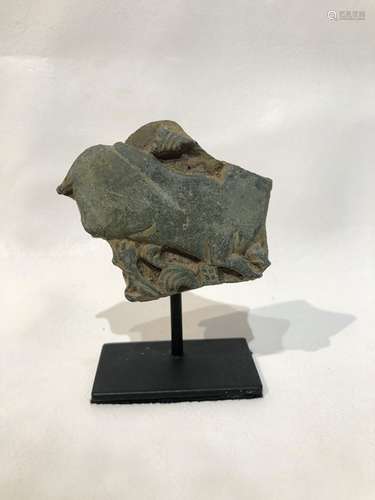 Greek Stone Fragment From Ancient Horn Artifact