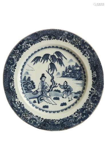 18th Century Chinese Blue & White Kangxhi /Qianglong Plate