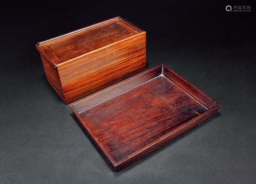 清  红木盒 红木茶盒 （二件）