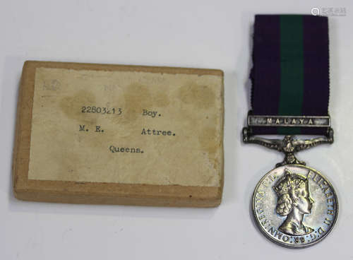 A General Service Medal, Elizabeth II issue, with bar 'Malay...