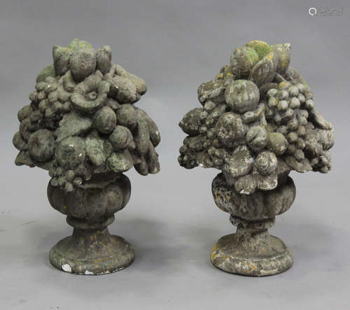 A pair of 20th century French cast composition stone garden ...