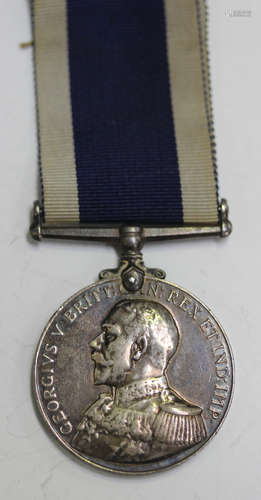 A Navy Long Service and Good Conduct Medal, George V Admiral...