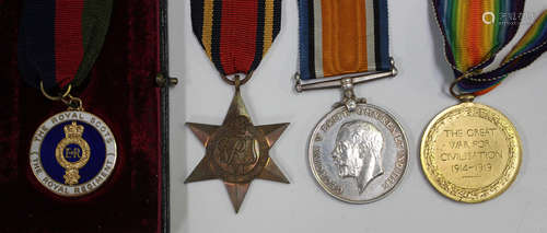 A 1914-18 British War Medal and 1914-19 Victory Medal to '49...